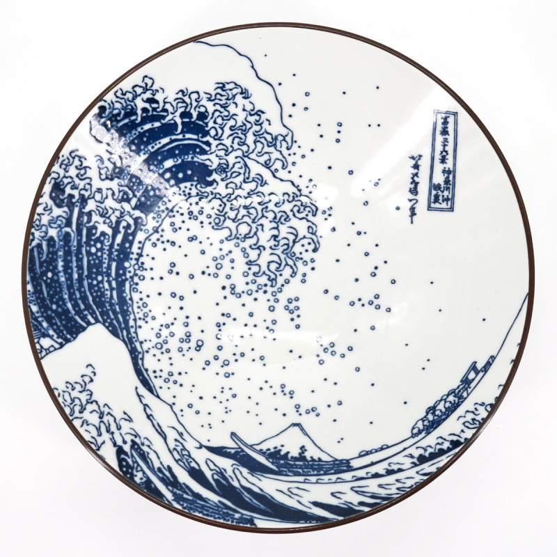 japanese râmen noodles white hokusai wave bowl SHIRANAMI