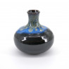 vase japonais bleu foncé soliflore H9xØ8,5cm AO NAGASHI MINI HANABIN