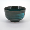 japanese black turquois brush teacup EMERALD