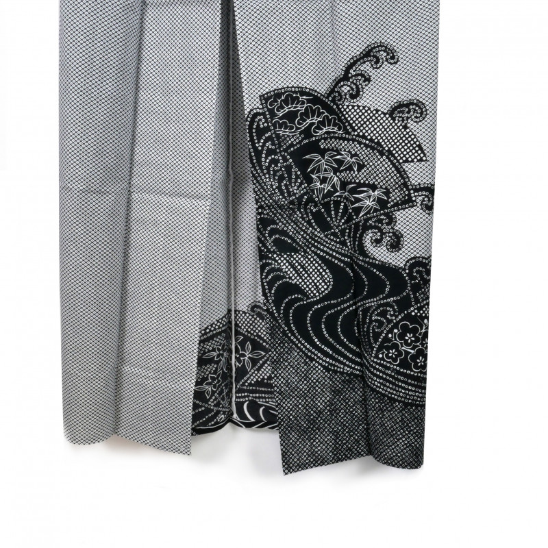 japanischer prestige yukata für frauen, NAMIZENSU, schwarz