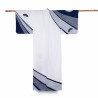 Japanese cotton prestige yukata for women SENSUSHIBORI blue