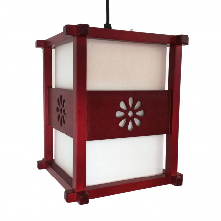 Lampe japonaise plafonnier rouge IDO