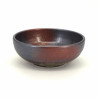 tazón de sopa japonés de cerámica Ø17x6,2cm, AKISHINO, negro herrumbre y blanco