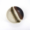 bol évasé japonais en céramique Ø17x6,2cm SAIUN, beige marron et noir