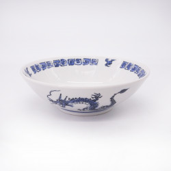 japanese noodle ramen bowl in ceramic RYU, blue and white