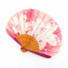 ventaglio giapponese rosa 21 cm per donna, BIGSAKURA, fiori di ciliegio