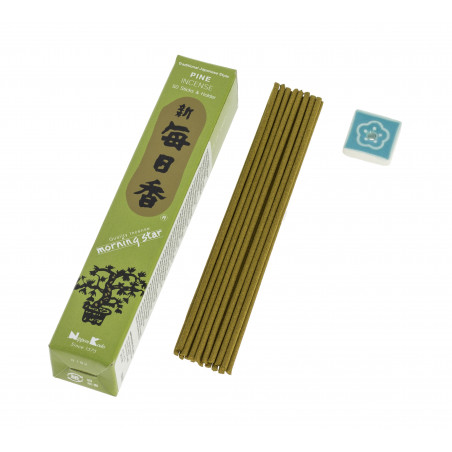 Box of 50 Japanese incense sticks, MORNING STAR PINE, pine scent