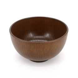 Japanese bowl in wood imitation resin, MOKUZAI
