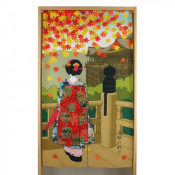 Japanese noren polyester curtain, MOMIJI GEISHA