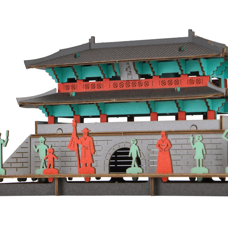 Mini cardboard mockup, NAMDAEMUN, Great South Gate of Seoul, Made in Japan