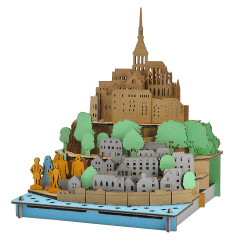 Mini cardboard model, MONT-SAINT-MICHEL, Mont-Saint-Michel