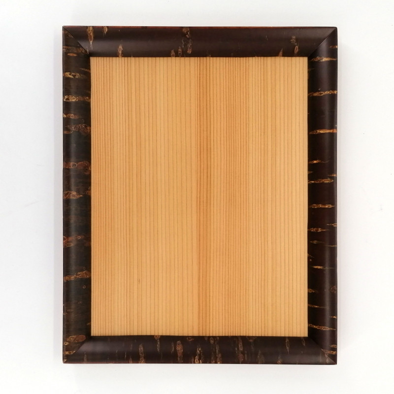 Small rectangular tray in cherry bark and Akita cedar, KAIKA