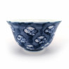 japanische blaue Teetasse aus Keramik, UME blaue blumen