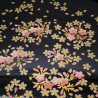 brown lacquered effect tray, SAKURADUKUSHI, sakura flowers
