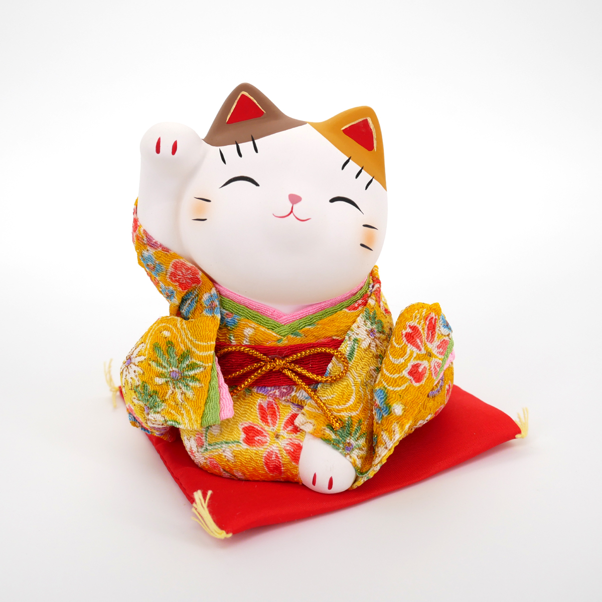 Maneki Neko giapponese in ceramica gatto fortunato cartone animato coda  lunga statua di gatto Feng Shui ufficio desktop ornamento decorazione della