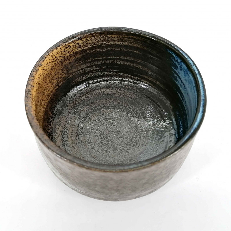 Japanese tea bowl for ceremony - chawan, BARASHI, brown