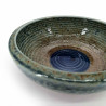 tazón de sopa japonés de cerámica Ø17x6,2cm, SUNAJI, azul y castaño