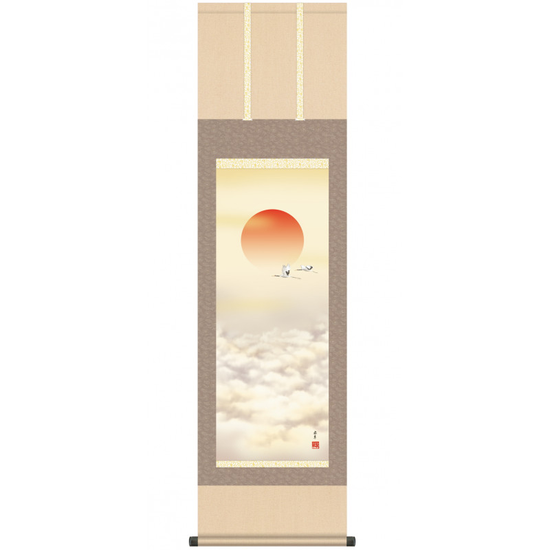 Japonés Kakemono Kakejiku, Sunset - NICHIBOTSU