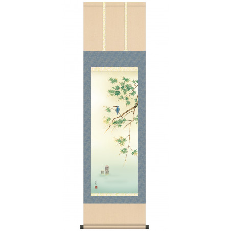 Japanischer Eisvogel kakemono kakejiku - KAWASEMI