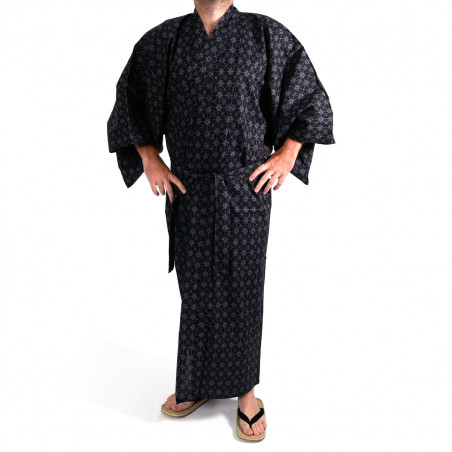 japanischer Herren yukata Kimono - schwarz, MOYOU, Diamant