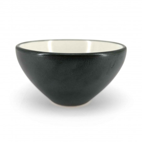 Tazza da tè giapponese alta in ceramica, grigio, foglie d'acero - MOMIJI