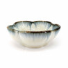 Small Japanese ceramic container, white and light blue - HANA NO KATACHI