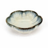 Small Japanese ceramic container, white and light blue - HANA NO KATACHI