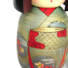 bambola di legno giapponese - kokeshi, SHUNKO, verde