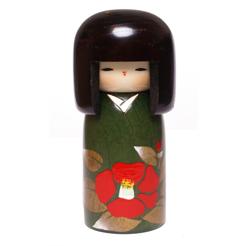 Japanese doll wooden KOKESHI. handmade in Japan - TSUBAKI