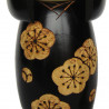 muñeca de madera japonesa - kokeshi, KOUBAI, negro