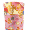 Japanische Teedose aus Washi-Papier, SHIKISAI, pink