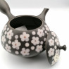 Japanese teapot tokoname kyusu, UME, plum blossoms