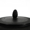Tetera japonesa de hierro fundido esmaltada negra, ROJI ARARE, 0.9lt