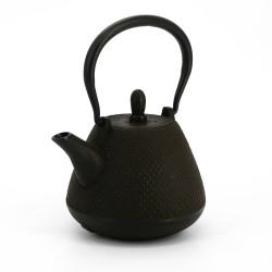 Japanese enameled bronze teapot, ROJI DOME ARARE, 0.4lt