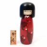 Bambola giapponese kokeshi con motivo all'inizio della primavera, SOSHUN