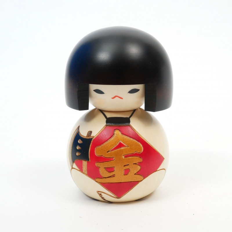 Bambola giapponese kokeshi kintaro, FUKU BUKU KINTARO