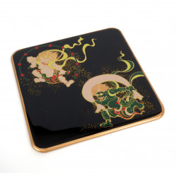 Japanese decorative resin coaster, FUJINRAIJIN