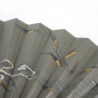 Ventaglio verde giapponese in carta e bambù, MIDORI, 22,5 cm