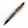 Japanese black ballpoint pen in box with Mont Fuji motif and cherry blossoms, SAKURAFUJI, 133mm