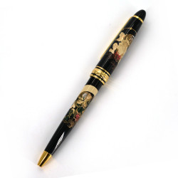 Bolígrafo, negro, dioses del viento y del rayo, 133 mm FUJIN-RAIJIN