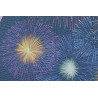 Rideau japonais noren en polyester, feu d'artifice, HANABI