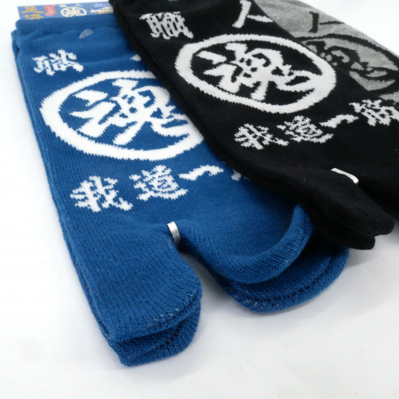 Calzini giapponesi in cotone tabi con motivo acronimo giapponese, TOJIGO, colore a scelta, 25 - 28 cm