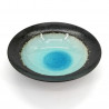 small japanese rice bowl in ceramic, LAGOON blue