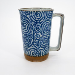 Grand mug japonais à thé en céramique - Tako-karakusa