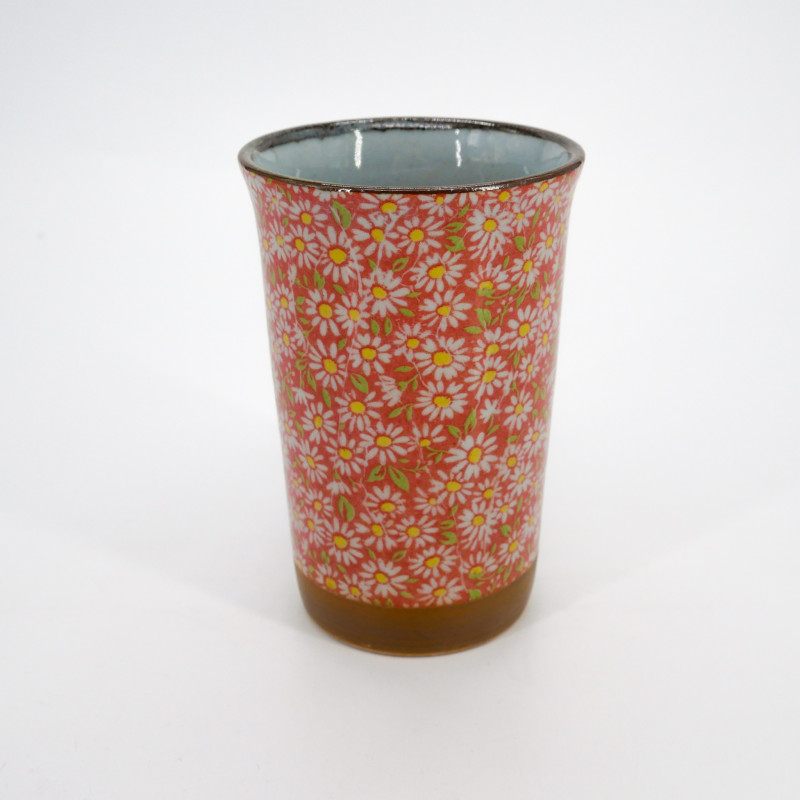 Large Japanese ceramic tea mug - Kiku Rose