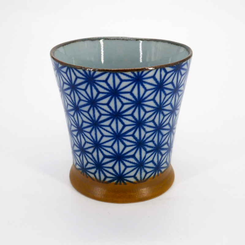 Taza de cerámica japonesa con asa, Asanoha