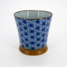Japanese ceramic mug with handle, Asanoha
