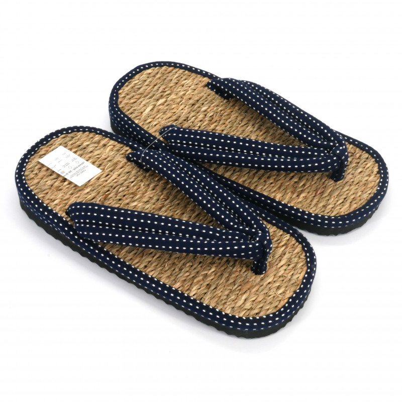 Paire de sandales japonaises zori en jonc de mer, IGETA