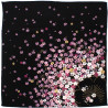 Furoshiki japonais en rayonne, SAKURA, noir, 68 x 68 cm