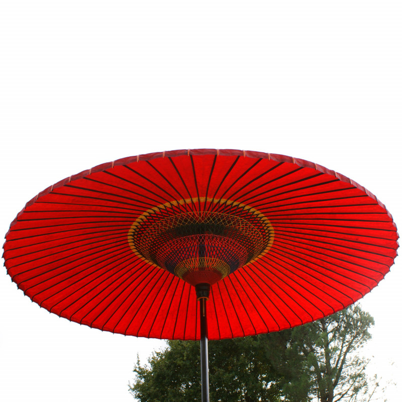 véritable grande ombrelle - parasol japonais rouge